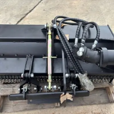 Elgra Engineering: A top back profile image of a Flail Mower on a crate